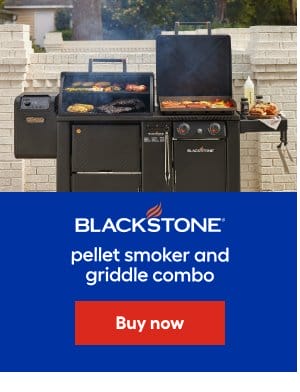 BLACKSTONE pellet smoker and griddle combo.