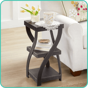Antique Finish Twisted Side Tables