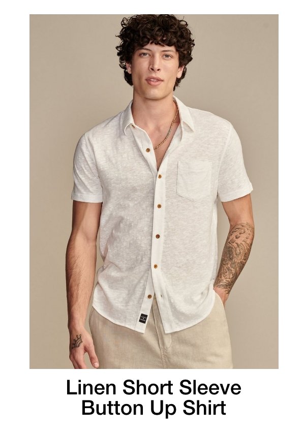 Linen short sleeve button up shirt
