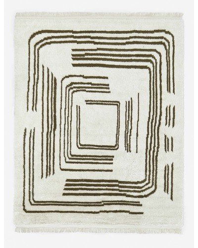 Earth Maze Moroccan Shag Rug by Élan Byrd-8' x 10'
