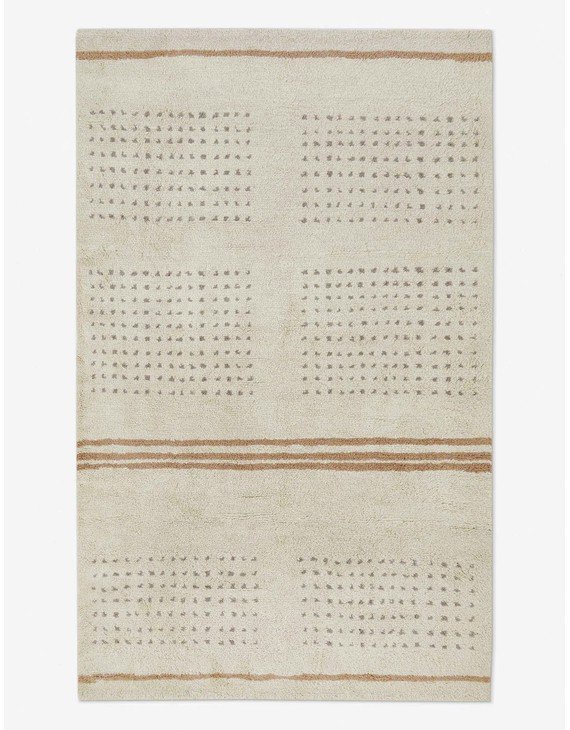 Rina Hand-Knotted Wool-Blend Moroccan Rug - 6' x 9'