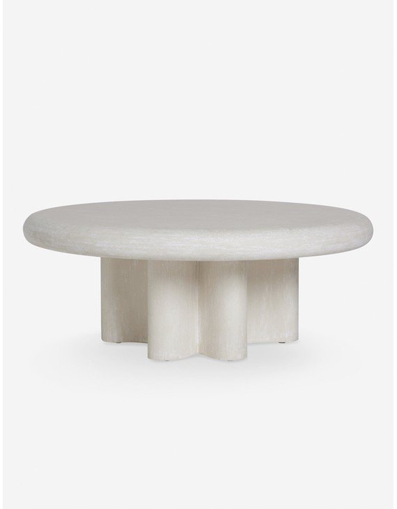 Ruiz Indoor / Outdoor Round Coffee Table - Ivory