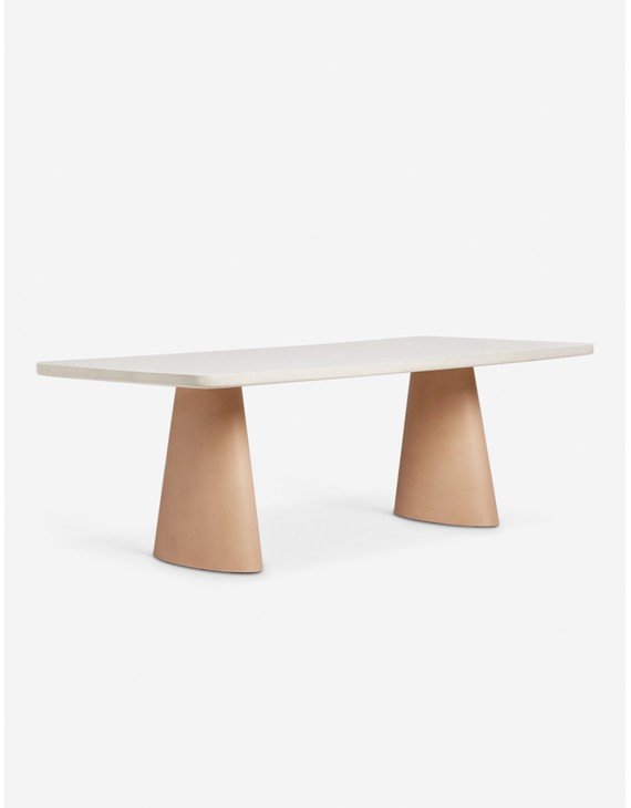 Keating Indoor / Outdoor Dining Table - Ivory and Terracotta