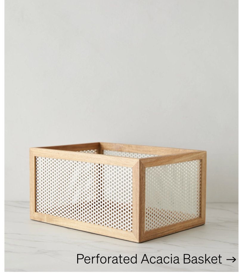 Shop Perforated Acacia Basket