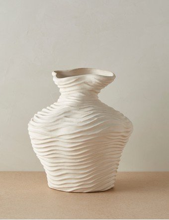 Wrinkle Vase by Sarah Sherman Samuel - Ivory