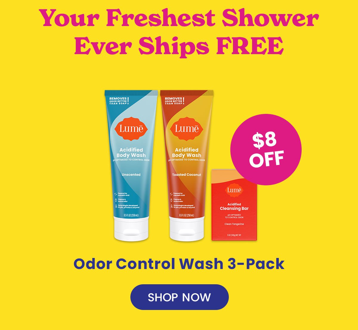 Your Freshest Shower Ever Ships FREE