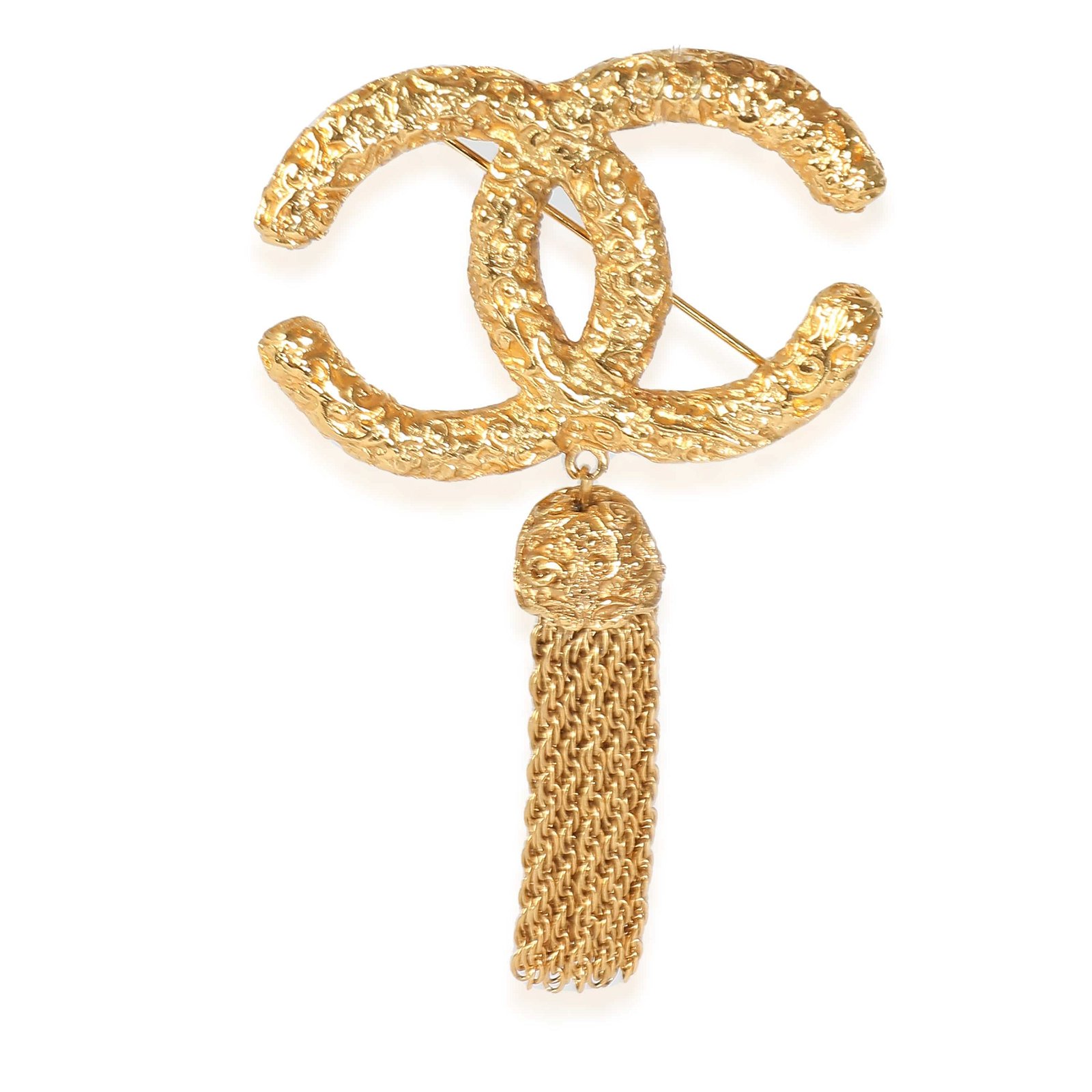 Image of Chanel Vintage Gold Tassel Brooch ULC1043