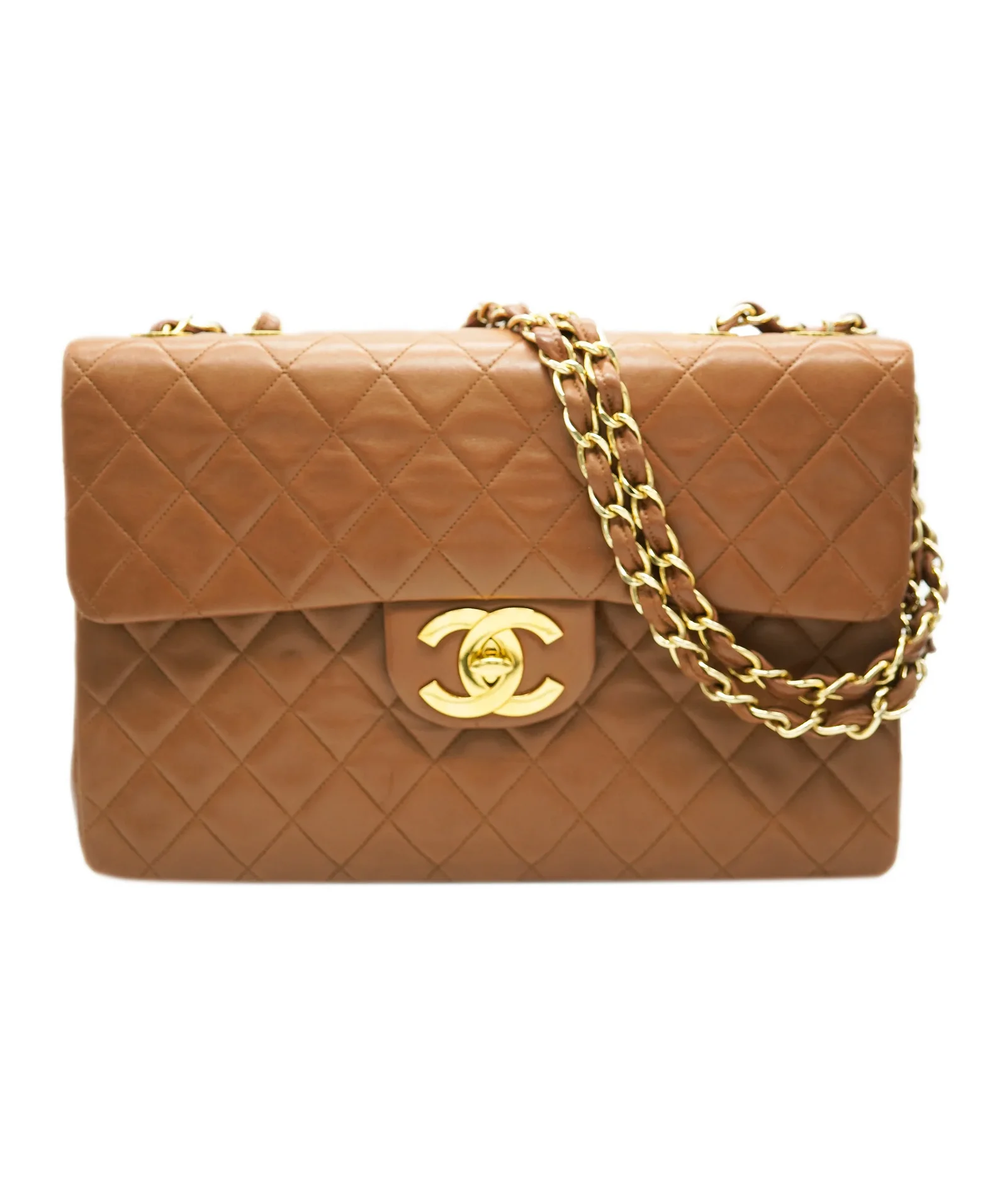 Image of Chanel caramel jumbo flap bag AHC1923