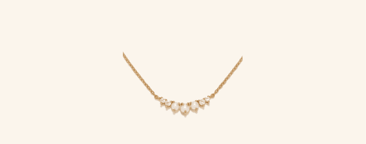 Crescent Pearl Necklace