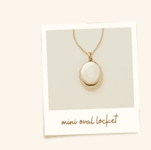 mini oval locket