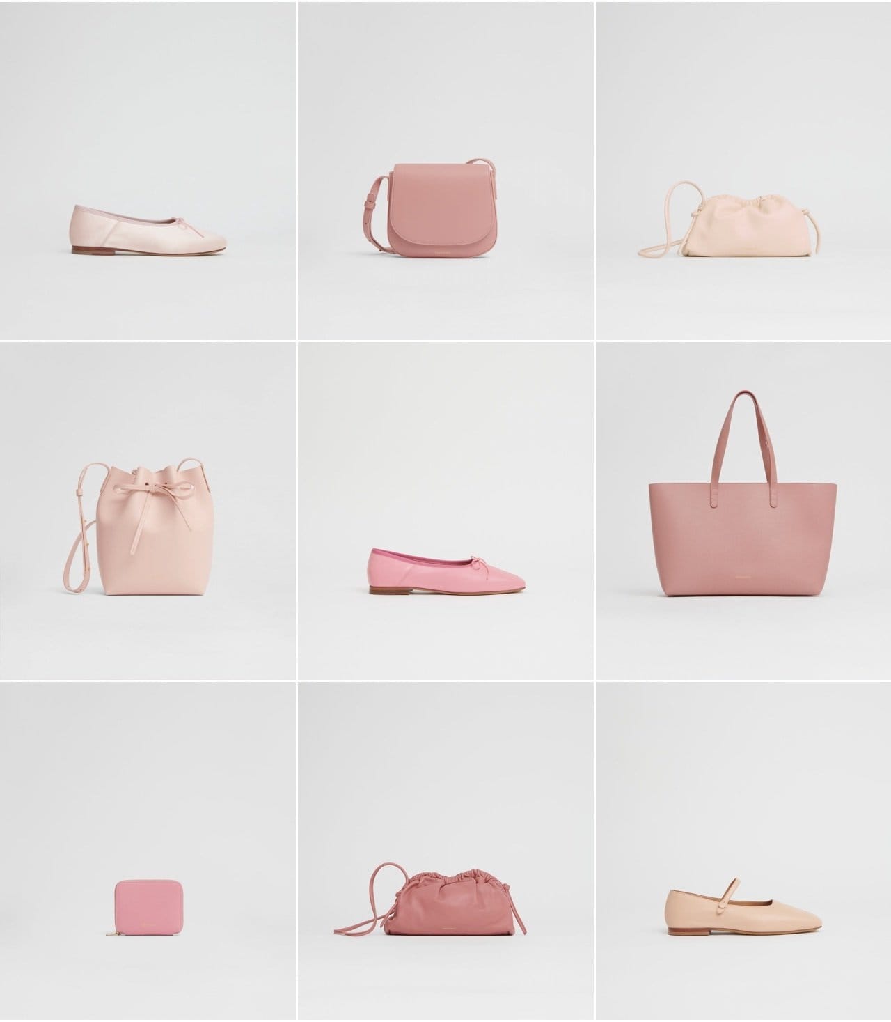 Discover ballerinas, bags, and wallets in our new shades of pink.
