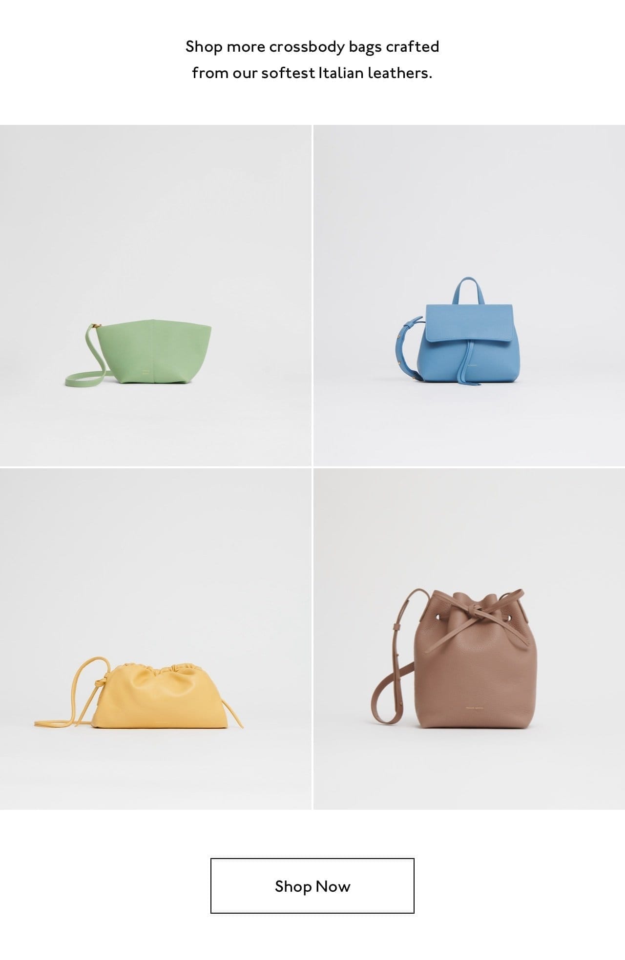 Shop more crossbody bags crafted from our softest Italian leathers.