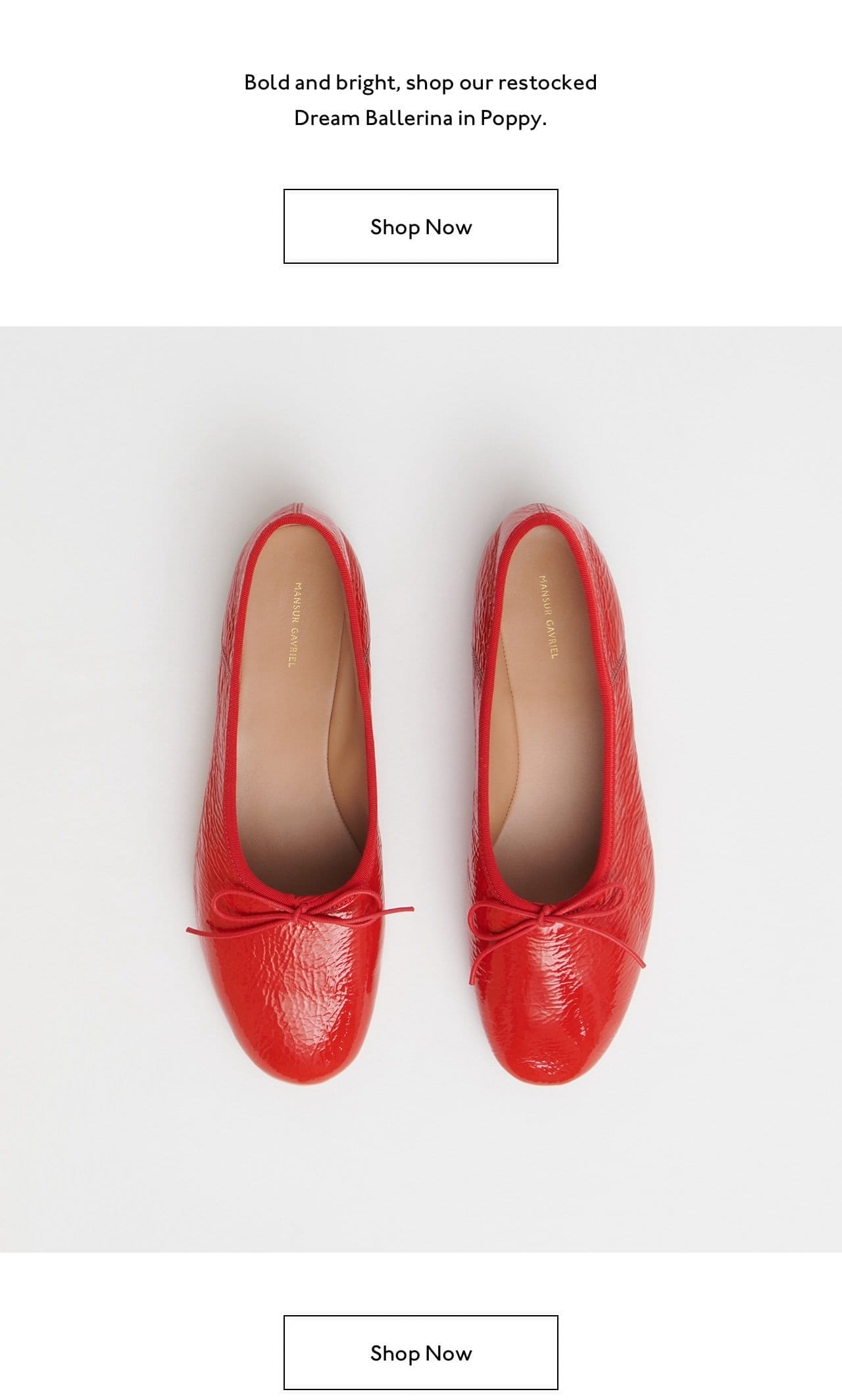 Bold and bright, shop our restocked Dream Ballerina in Poppy.