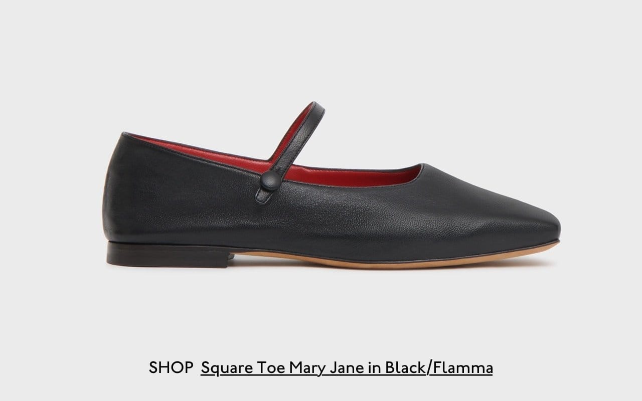 Shop our Square Toe Mary Jane in Black/Flamma.