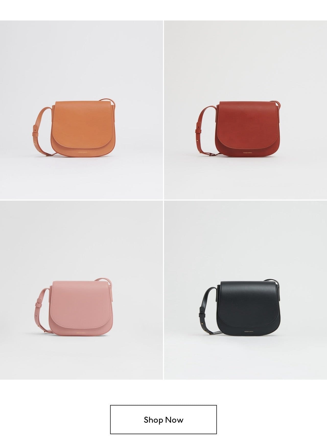 Shop all colors of the Classic Crossbody: Cammello, Brandy, Rose, and Black.