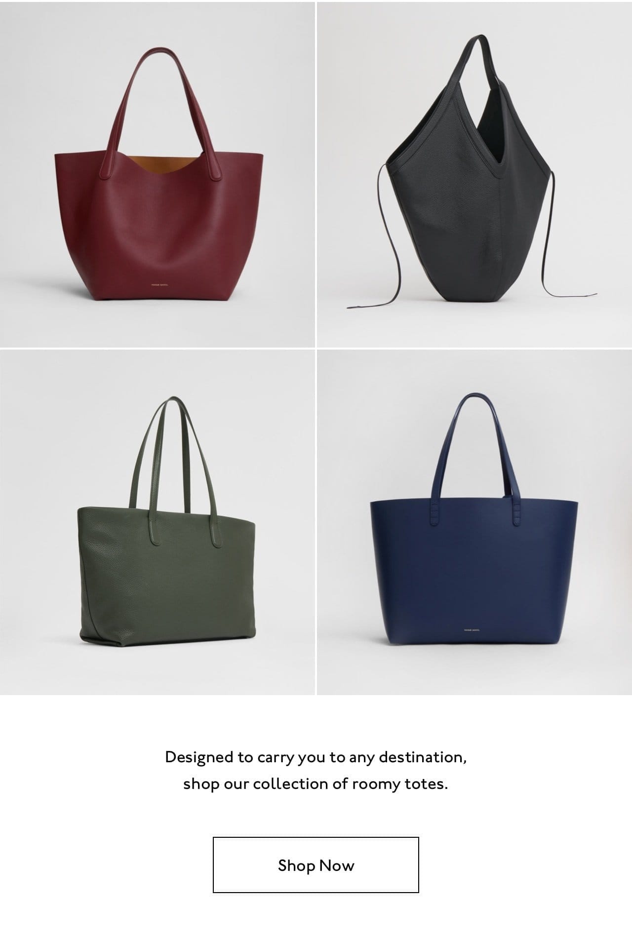 Designed to carry you to any destination, shop our collection of roomy totes.