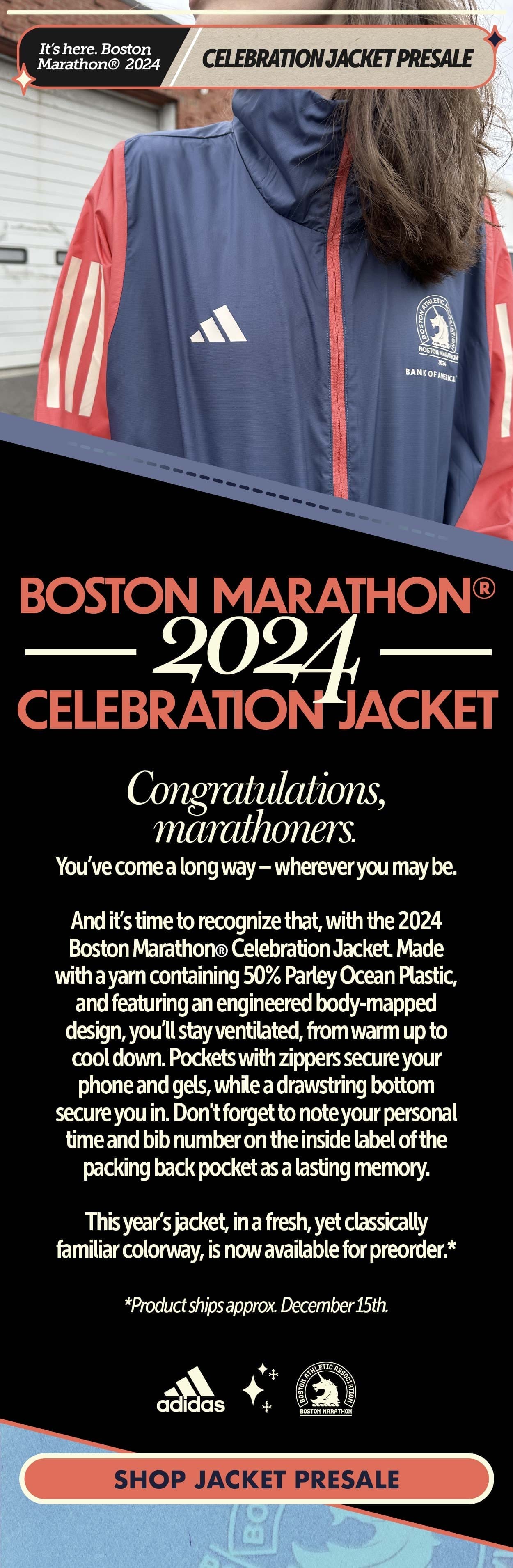PREORDER 2024 BOSTON MARATHON JACKET