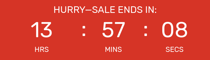 Countdown timer for Daylight Saving Flash Sale