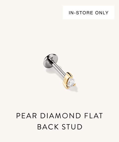 Pear Diamond Flat Back Stud.