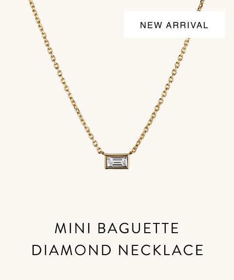 Mini Baguette Diamond Necklace.