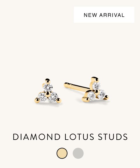 Diamond Lotus Studs.