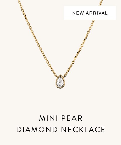 Mini Pear Diamond Necklace.