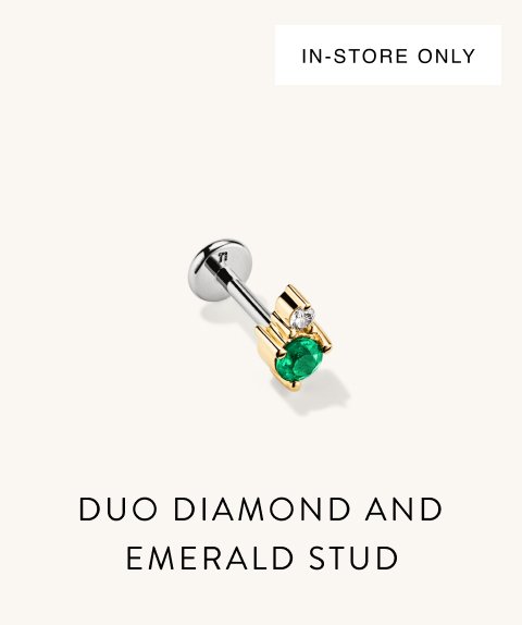 Duo Diamond and Emerald Stud.