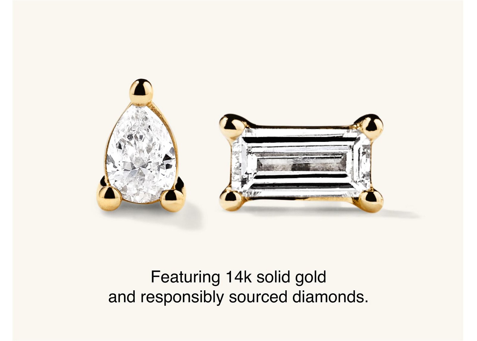 Featuring 14k solid gold and responsibly sourced diamonds.