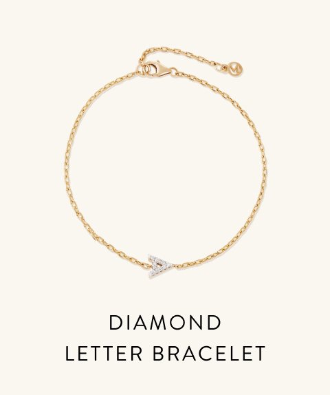 Diamond Letter Bracelet.