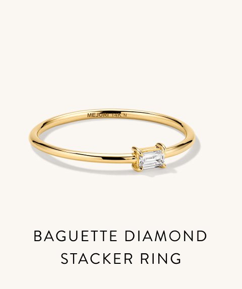 Baguette Diamond Stacker Ring.