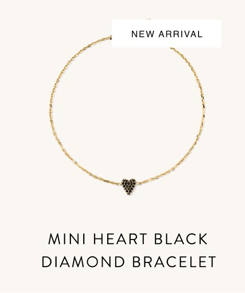 Mini Heart Black Diamond Bracelet.