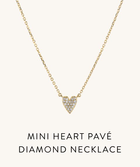 Mini Heart Pavé Diamond Necklace.