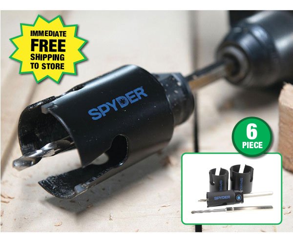 Spyder® Carbide Hole Saw Kit - Free Shipping To Store!