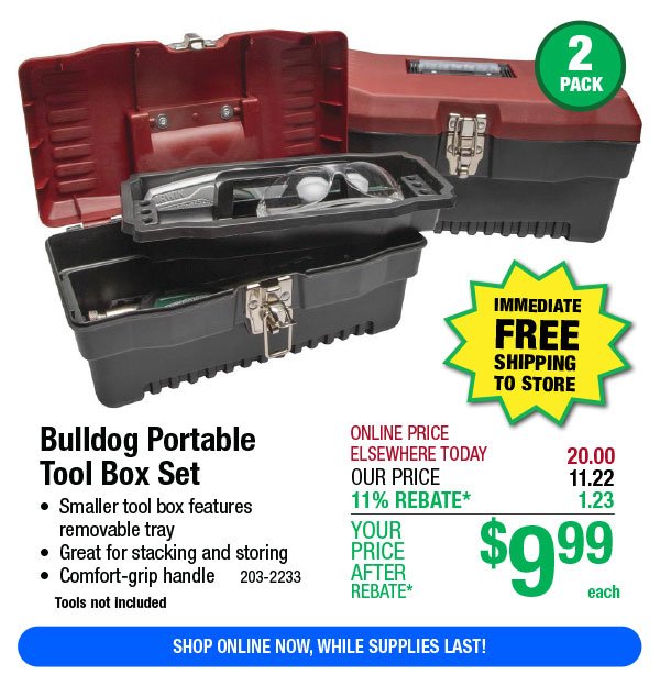 Bulldog Portable Tool Box Set