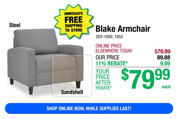 Blake Armchair-ONLY \\$79.99 After Rebate*
