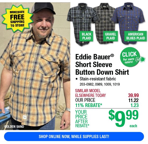 Eddie Bauer® Short Sleeve Button Down Shirt