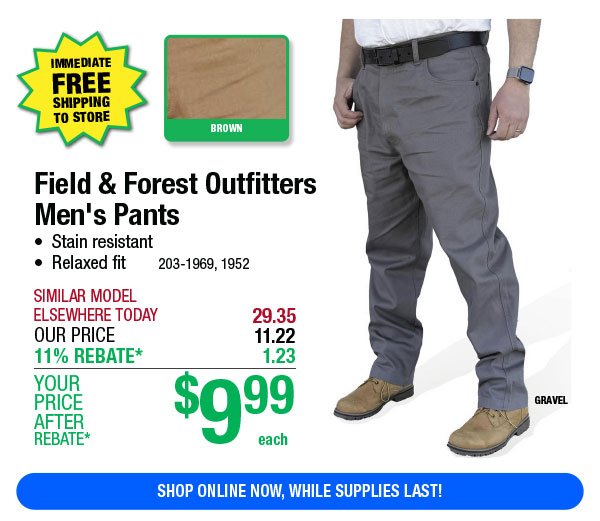 Field & Forest Outfitters Men's Pants