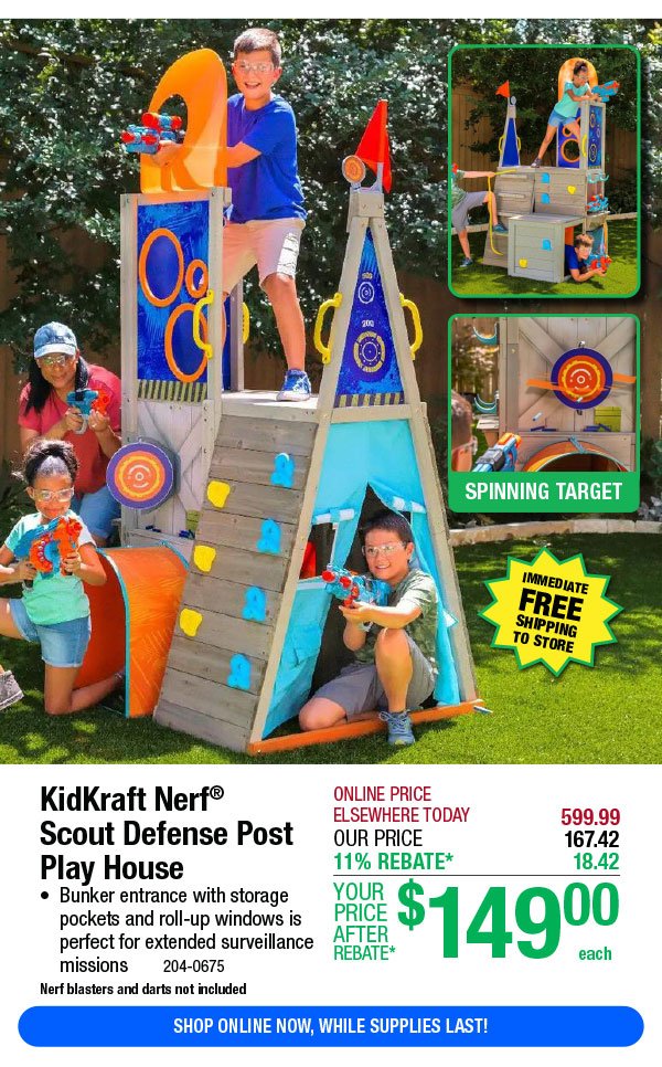 Kid Kraft Nerf® Scout Defense Post Play House