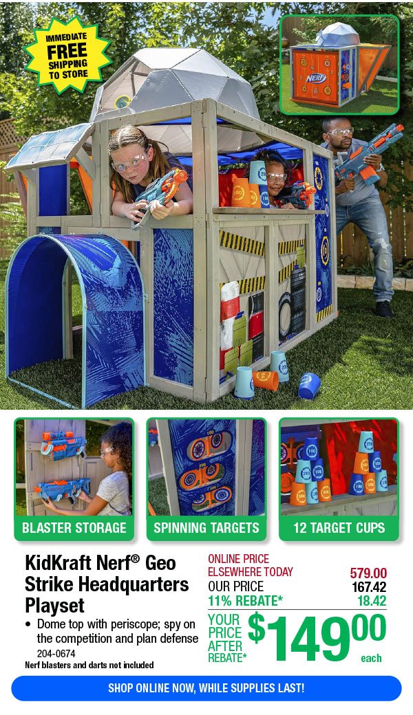 Kid Kraft Nerf® Geo Strike Headquarters Playset