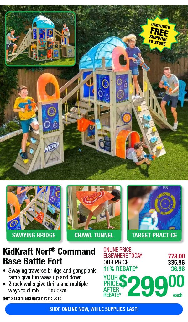 Kid Kraft Nerf® Command Base Battle Fort