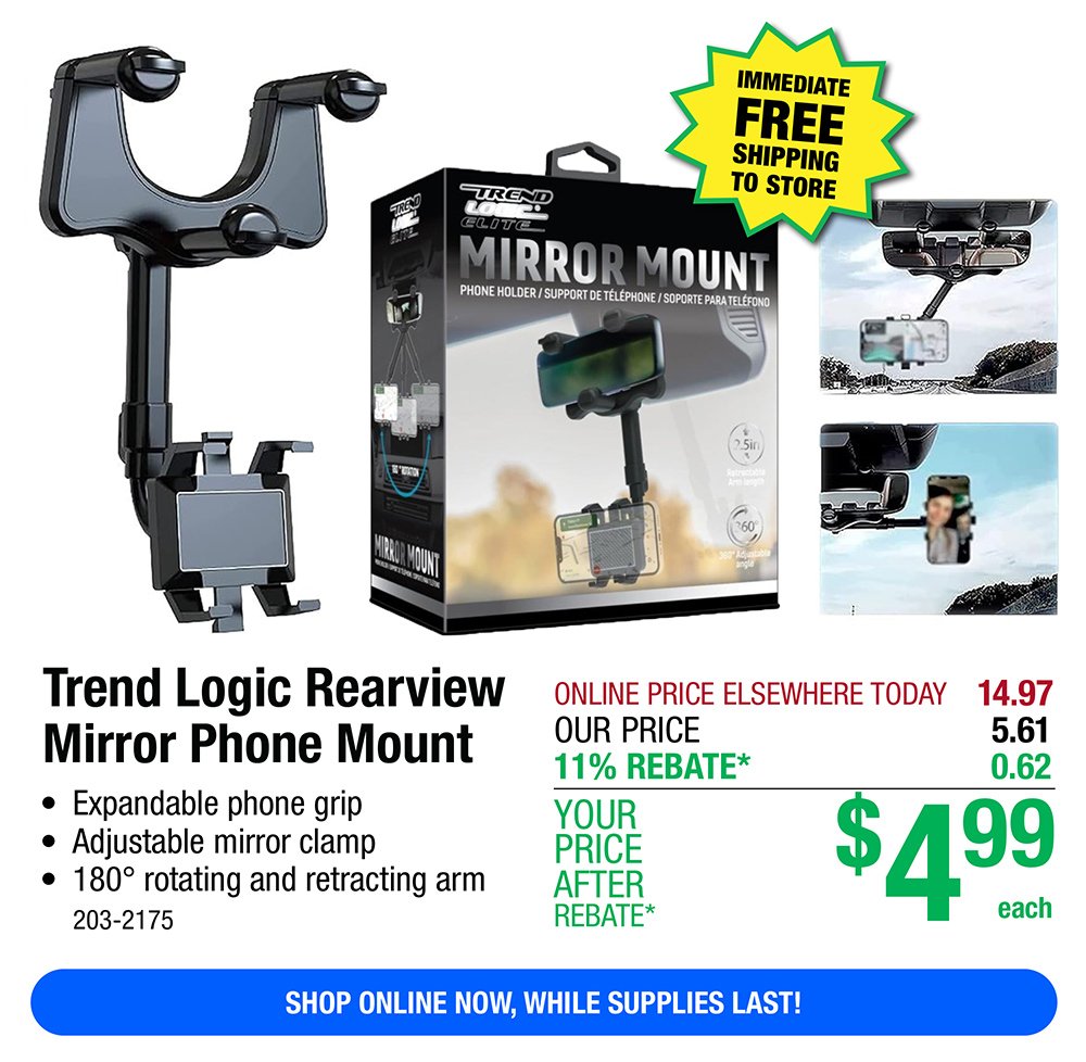 Trend Logic Rearview Mirror Phone Mount
