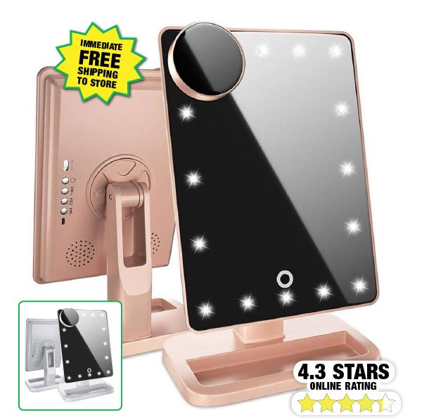 Lighted Bluetooth® Makeup Mirror - Free Shipping To Store!