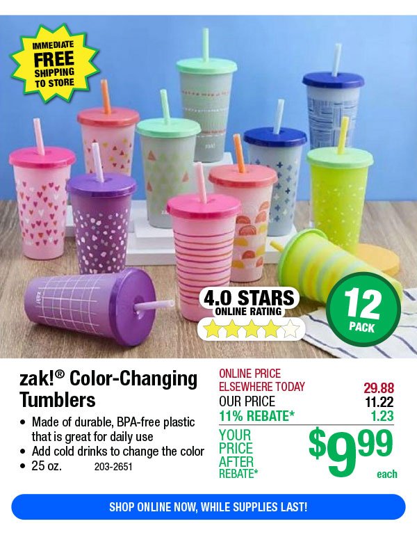 zak!® Color-Changing Tumblers