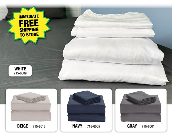 Hotel & Home Microfiber Sheet Set - Full-Free Shipping to Store!