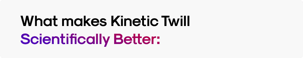What makes Kinetic Twill Scientifically Better: