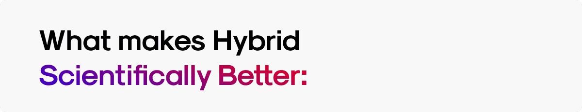 What makes Hybrid Scientifically Better: