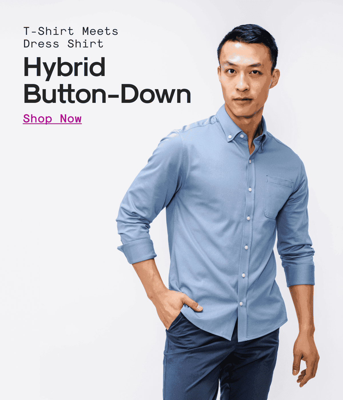 T-Shirt Meets Dress Shirt: Hybrid Button-Down