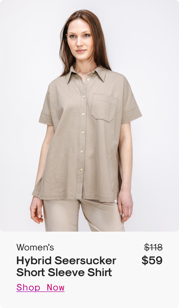 Women’s Hybrid Seersucker Short Sleeve Shirt