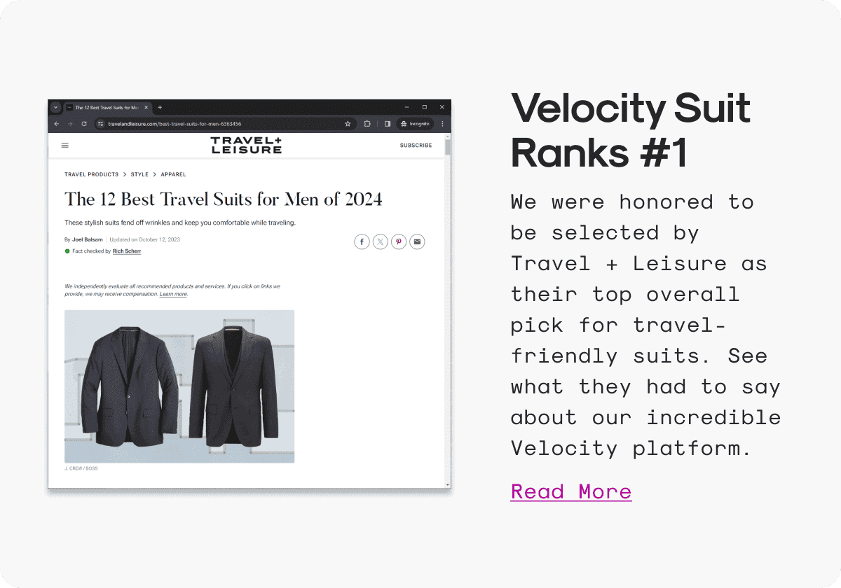 Velocity Suit Ranks #1