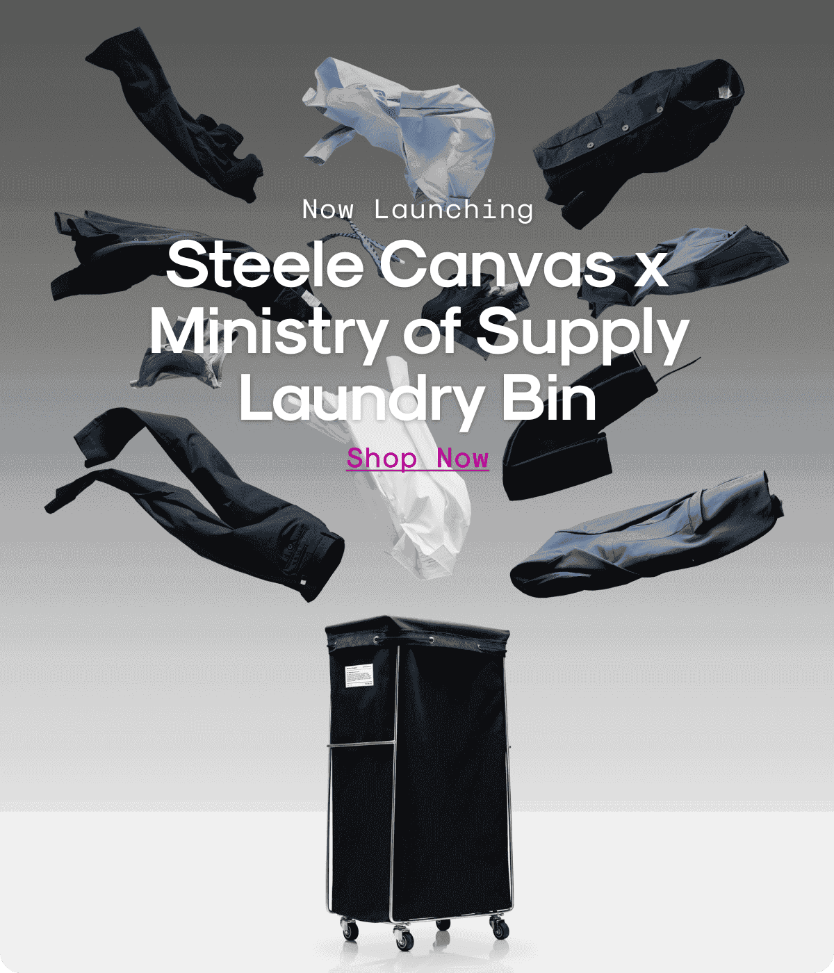 Now Launching: Steele Canvas x Ministry of Supply Laundry Bin